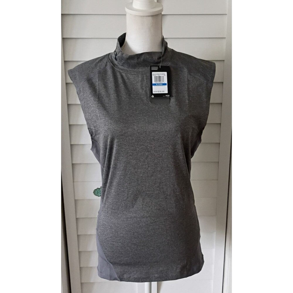 Under Armour men's compression mock neck sleeveless athletic top‎ XL NEW